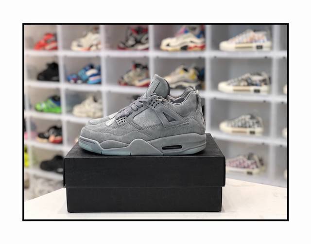 现货 顶级优势版本 S Kaws X Air Jordan 4 Retro Cool Grey 货号 15 03 #原楦原档案开发纸版楦型 #还原zp细节#渠道