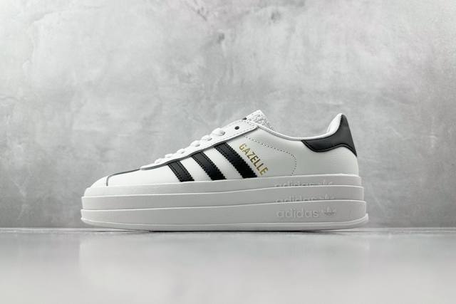 出口订单 Adidas Originals Gazelle Bold 白黑三叶草厚底 货号 Ie 3 尺码 35 36 3 3 38 3 39 40