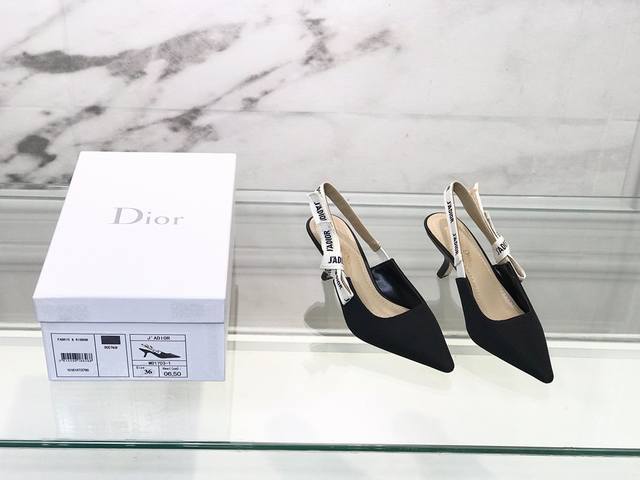 J'Adior凉鞋 Dior 织带字母logo高跟方头凉拖女鞋 面料 原版进口定制网面 进口羊皮内里 原版零差距字母织带 大底 意大利真皮大底 跟高 平底 中跟