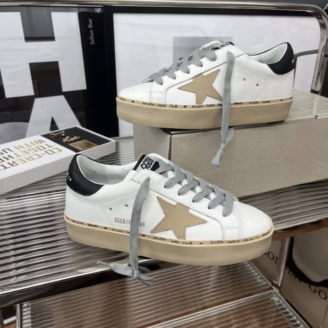 Golden Goose Hi Star厚底小脏鞋升级 升级 绝对 顶级大厂品质 增高 5Cm 鞋垫脚感几乎踩感觉 鞋口牛皮里和羊京后跟藏了厚厚海绵完全解决了磨