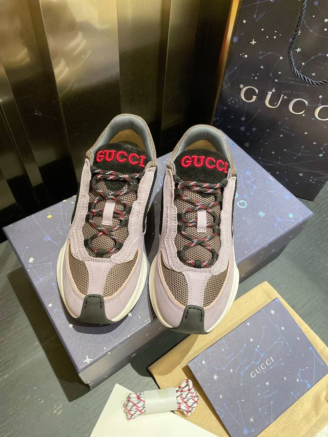 Gucci Run系列情侣款运动鞋 23Ss最新爆款 老爹鞋运动鞋，专柜购买原版一比一打造 所有细节 材料 全部跟你在专柜买到的都一样 独家原版材质，原版一致的