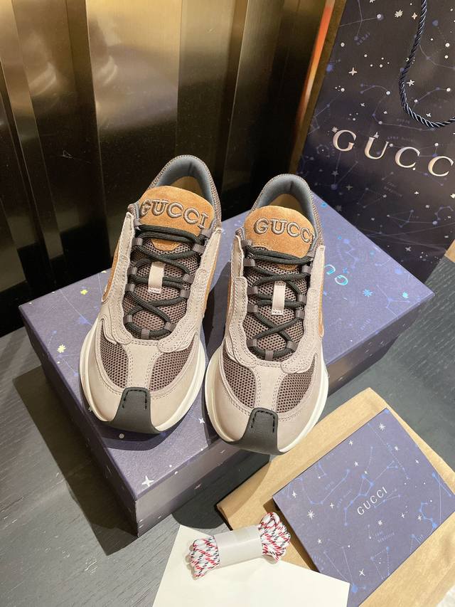 Gucci Run系列情侣款运动鞋 23Ss最新爆款 老爹鞋运动鞋，专柜购买原版一比一打造 所有细节 材料 全部跟你在专柜买到的都一样 独家原版材质，原版一致的