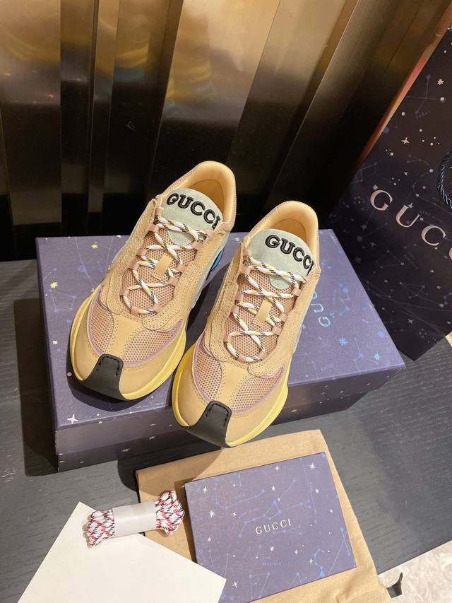 Gucci Run系列情侣款运动鞋 23Ss最新爆款 老爹鞋运动鞋，专柜购买原版一比一打造 所有细节 材料 全部跟你在专柜买到的都一样 独家原版材质，原版一致的