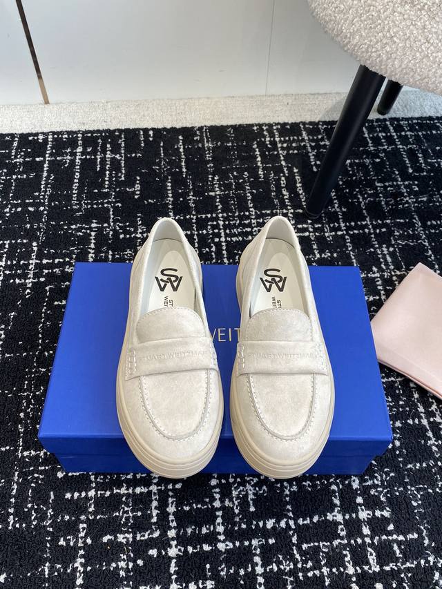 代购级 Sw Maverick Soho Loafer 早秋新款厚底学院风乐福鞋 Stuart Weitzman Sw官网最新款厚底乐福鞋 匠心品质精湛工艺st