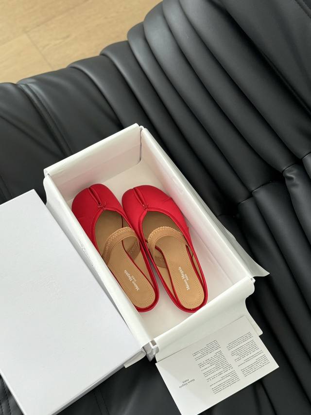 丝绸半拖 单鞋 高定品质 Maison Margiela Mm6分趾鞋 Tabi 意产植鞣羊皮 欢迎对比 真正的原版大底 Size:35-40