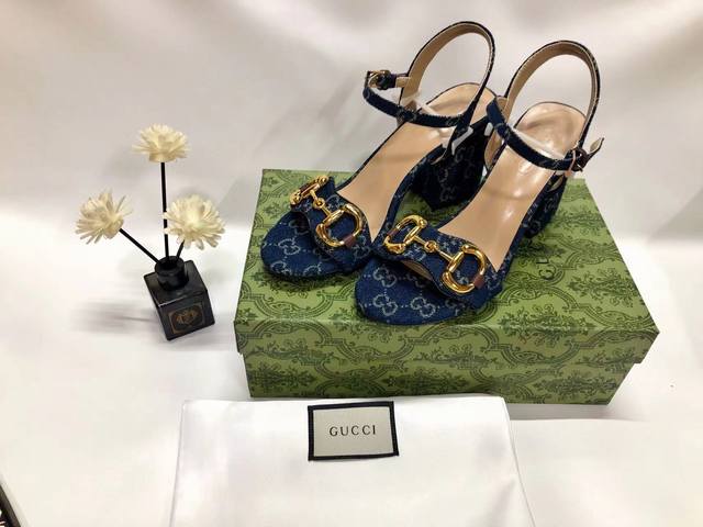 Gucci 古驰 夏季新款 马衔扣粗跟凉鞋 跟高：5Cm、7Cm 码数：34-42