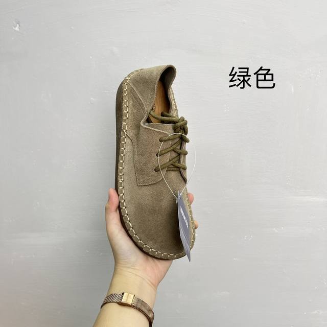 橙子出厂价 德国 Birkenstock 秋冬新款 勃肯鞋 系带平底单鞋 休闲鞋 全真皮，原版大底，原标原盒，女鞋 码数：35-40 颜色：绿色