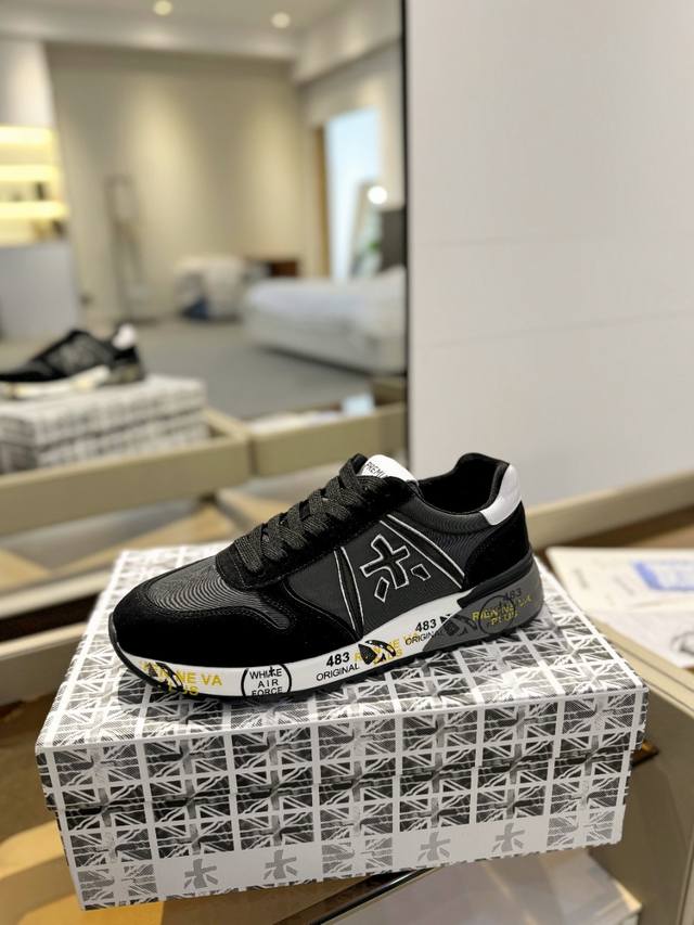 普瑞米亚达 Premiata Lander Trainers 兰诺系列米字低帮复古百搭 休闲训练运动鞋 Premiata是意大利品牌。Premiata依据国际高