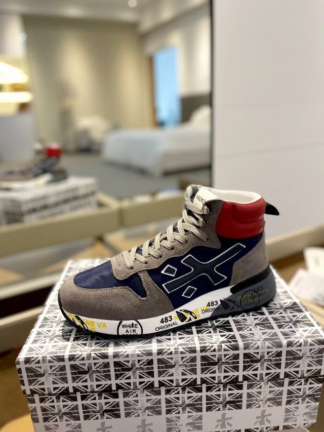 普瑞米亚达 Premiata Lander Trainers 兰诺系列米字低帮复古百搭 休闲训练运动鞋 Premiata是意大利品牌。Premiata依据国际高