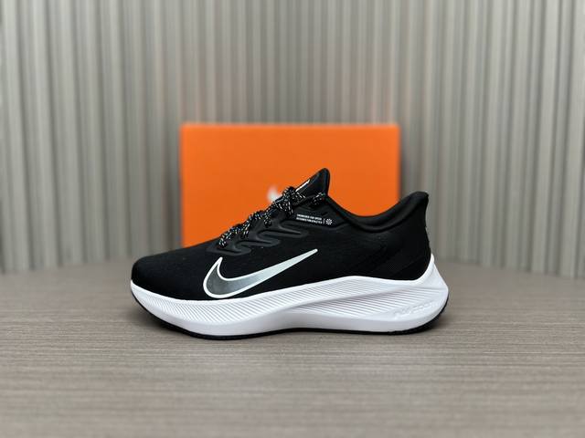 黑白色 36～45 纯原版本 Nike Air Zoom Winflo 7 缓震 专业跑步鞋 黑白 Cj0302-005 Nike Zoom Winflo 7