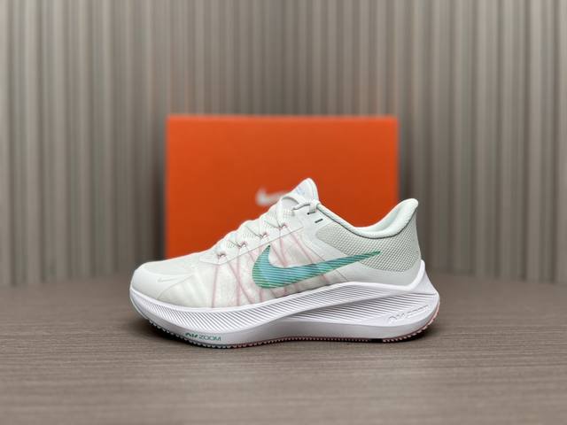 白绿粉 36～39 纯原版本 Nike Air Zoom Winflo 8 轻盈透气 运动跑步鞋 白绿粉 Cw3421-005 Nike Zoom Winflo