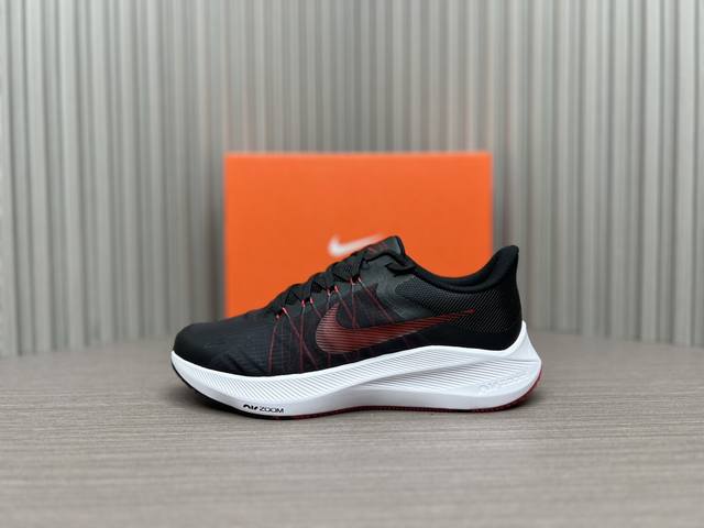 黑红色 39～45 纯原版本 Nike Air Zoom Winflo 8 轻盈透气 运动跑步鞋 黑红 Cw3419-003 Nike Zoom Winflo