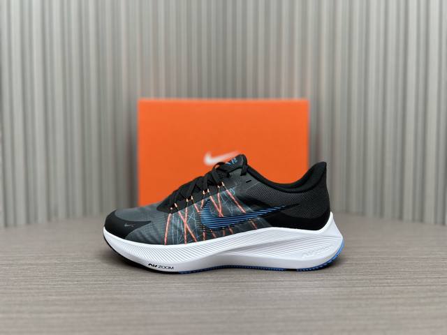 黑灰蓝 39～45 纯原版本 Nike Air Zoom Winflo 8 轻盈透气 运动跑步鞋 黑灰蓝 Cw3419-007 Nike Zoom Winflo