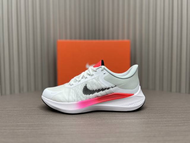 白粉红 39～45 纯原版本 Nike Air Zoom Winflo 8 轻盈透气 运动跑步鞋 白粉红 Cw3419-100 Nike Zoom Winflo