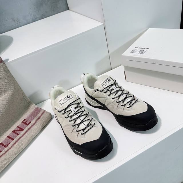 高品质出厂 ！小众潮牌情侣款！Maisonmargiela&Salomon24Ssmm6联名款 休闲运动厚底登山德比鞋联名 X-Alp系列 情侣款 户外 休闲