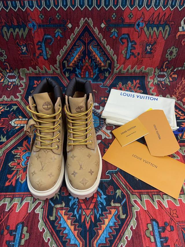 代购级别顶级品质 Louis Vuitton x Timberland联名 Via Instagram Lv 24ss 早秋 添柏岚 大黄靴 今年 1月 LV