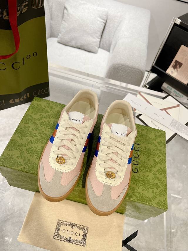 Gucci 23ss经典款德训鞋 情侣款 原版一比一完美出货舒适度挺高 春夏超爱 原版定牛制皮 牛反绒 定染原正版确料皮颜色 码数:35-44